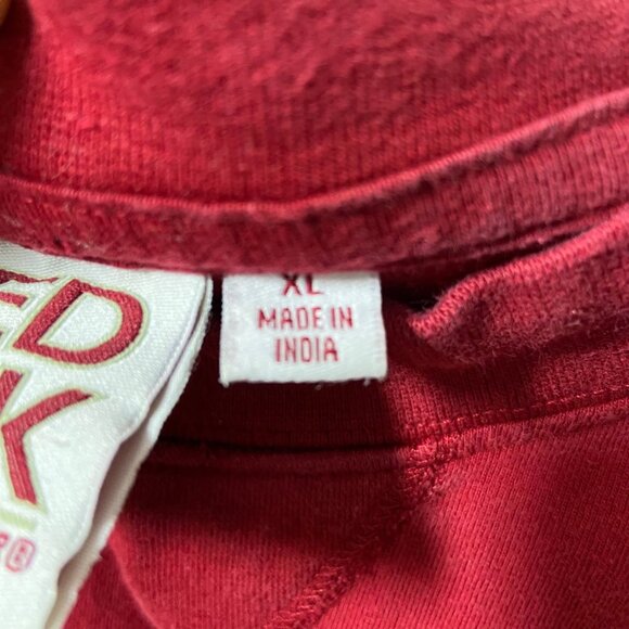 RedOak Sportwear Arkansas Razorback Football T-Shirt XL Embroidered Burgundy Red - Picture 5 of 10